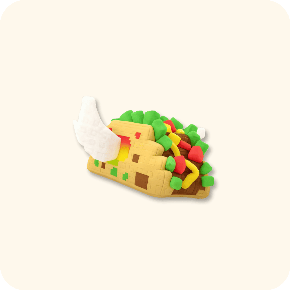 Taco Lucky Block Plush Taco Lucky Block Plush